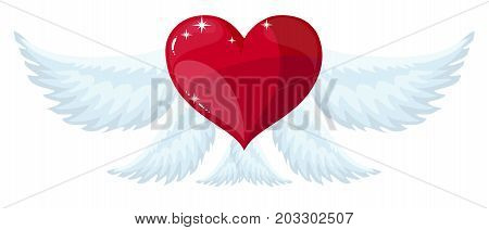 angel wings . Isolated on white background. Stock vector illustration