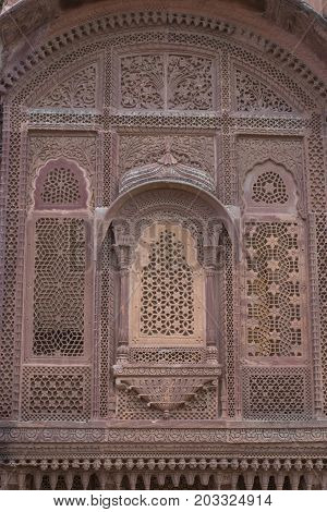 Jodhpur Fort Zarukha or Window in queen's palace to see outside