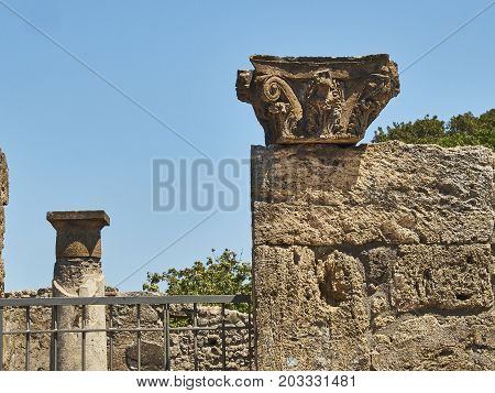 Ruins Of Pompeii, Ancient Roman City. Pompei, Campania. Italy.