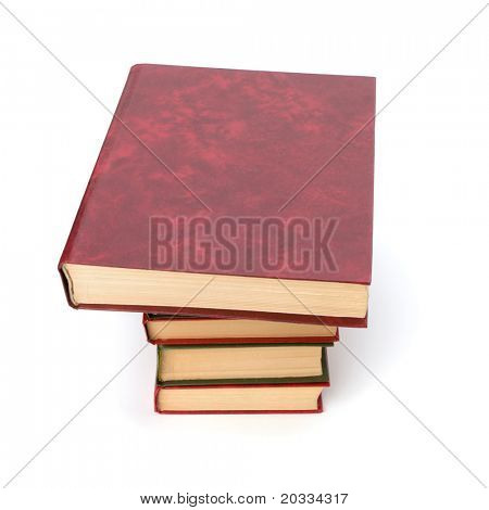 book stack isolated on  white background