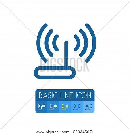 Modem Vector Element Can Be Used For Router, Modem, Wifi Design Concept.  Isolated Router Outline.