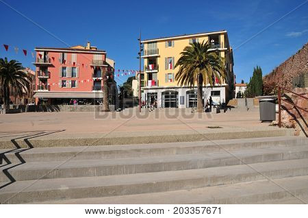 Frejus; France - april 16 2016 : the picturesque city in spring
