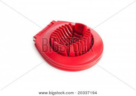 Affettatrice uovo isolata on white background