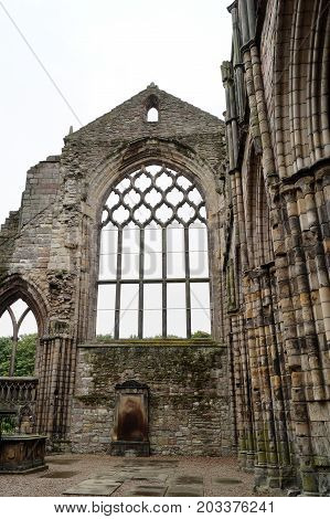 Abbey in ruins of Scotland, Edinburgh, Europe