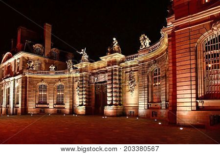 Strasbourg France - july 24 2016 : the Rohan Palace in summer night