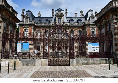 Epernay France - july 26 2016 : the Perrier castle in the Avenue de Champagne the street of Champagne manufacturer