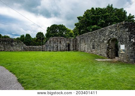 GALWAY, IRELAND - AUGUST 22, 2017: View of Aughnanure Castle in Ireland near Galway