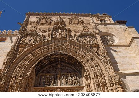Entrance Of The Gothic Church Of Santa Maria La Real, Aranda De Duero, Burgos Province, Castilla Y L