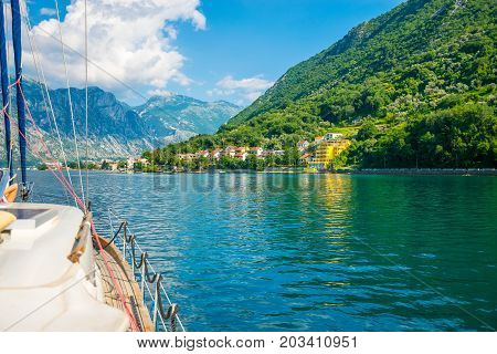 The Medieval Town Of Prcanj In The Boko-kotorska Bay.