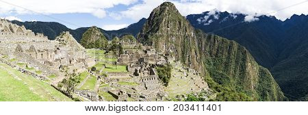 The Machu Picchu beautiful mountain in perou