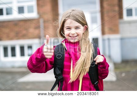 A Portrait of a Young Kid at school