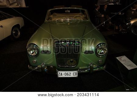 MAASTRICHT NETHERLANDS - JANUARY 08 2015: Roadster Siata Daina Trasformabile 1952. International Exhibition InterClassics & Topmobiel 2015