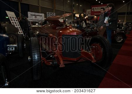 MAASTRICHT NETHERLANDS - JANUARY 08 2015: Sports car Packard S8 - Grand Prix 1929. International Exhibition InterClassics & Topmobiel 2015