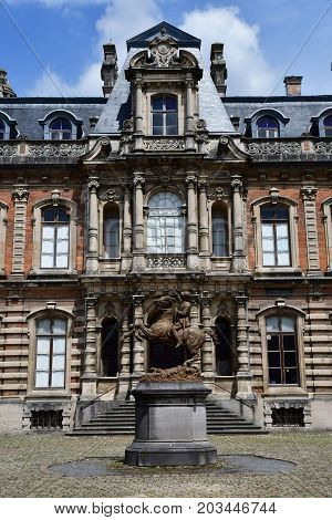 Epernay France - july 26 2016 : the Perrier castle in the Avenue de Champagne the street of Champagne manufacturer