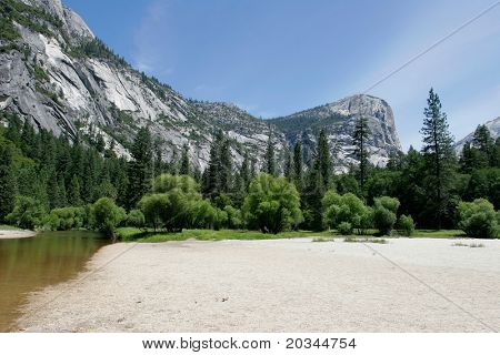 Merced River going to Mirror Lake in Yosemite