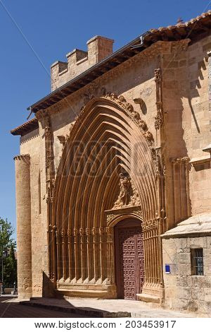 Portico Of San Juan Church In Aranda De Duero, Burgos Province, Spain
