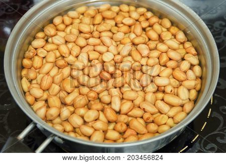 Peanuts or Groundnut Deep Fried in A Hot Boiling Oil Good Source of Dietary Fiber Vitamins and Minerals.