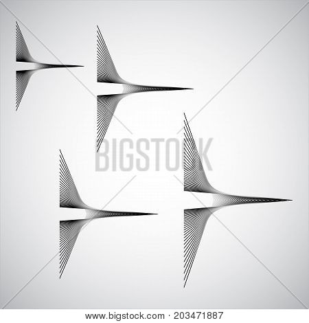 spirographic abstract pattern black lines on gray background