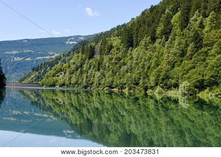 Lake Malvaglia On Blenio Valley