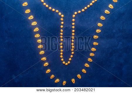 Close up golden decorations used by Sarmatians nomads