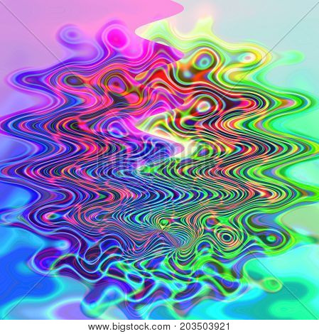 Abstract coloring background of the pastels gradient with disco effects,poolar coordinates,wave and lighting effects