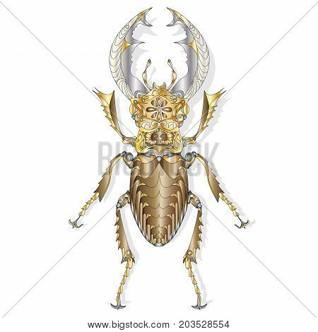 Beetle. Hand Drawn Sketch.