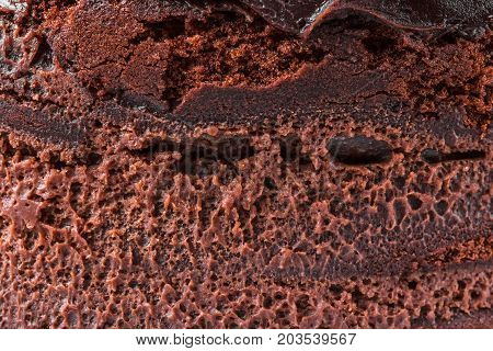 Foodbackground. Texture of chocolate biscuit close up