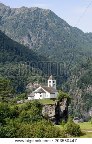 San Martino Church In Calonico On Leventina Valley