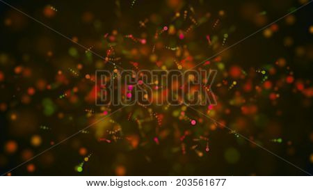 Abstract bokeh background. Digital defocused backdrop. 3d rendering