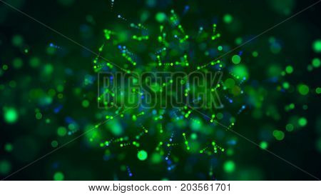 Abstract bokeh background. Digital defocused backdrop. 3d rendering