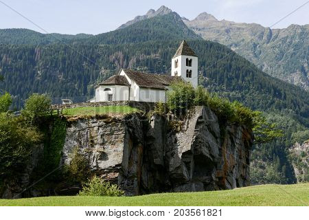 San Martino Church In Calonico On Leventina Valley