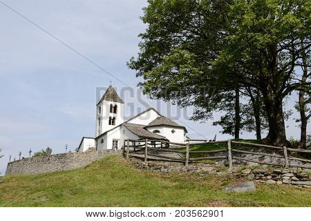San Martino Church In Calonico On Leventina Valley