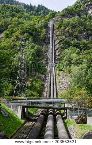 Power Station Making Electricity From A Hydroelectric Plant
