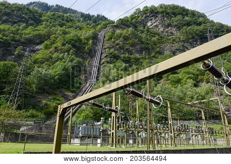 Power Station Making Electricity From A Hydroelectric Plant