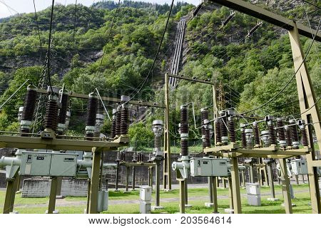 Power Station Making Electricity From A Hydroelectric Plant