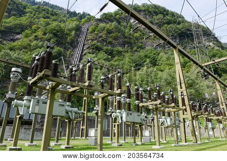 Power Station Making Electricity From A Hydroelectric Plant