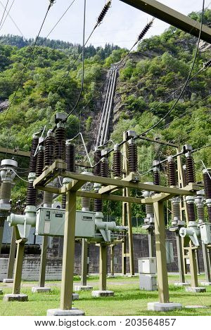 Power Station Making Electricity From A Hydroelectric Plant