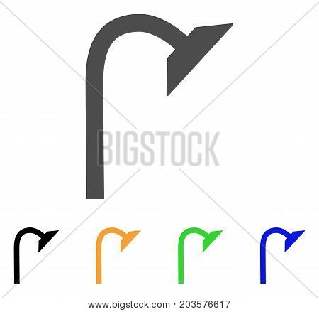 Shower Pipe icon. Vector illustration style is a flat iconic shower pipe symbol with black, gray, green, blue, yellow color versions. Designed for web and software interfaces.