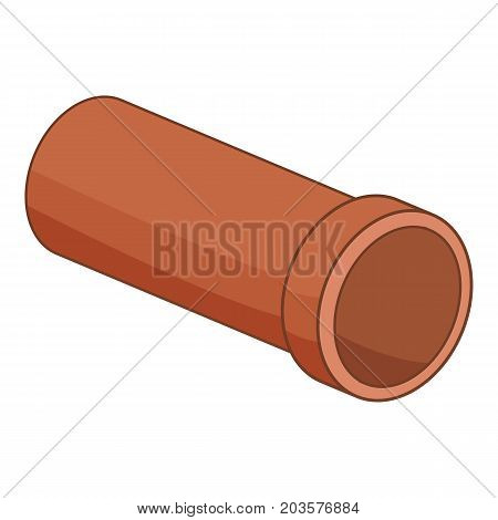 Plastic pipe icon. Cartoon illustration of plastic pipe vector icon for web
