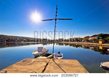 Adriatic Village Of Bibinje Colorful Waterfront View