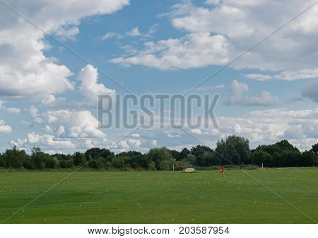 Golf Club With Golf Club On A Golf Course