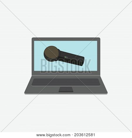 Microphone Icon, Vector Illustration