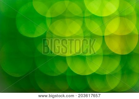 The Abstract Bokeh Of Green Light Background.