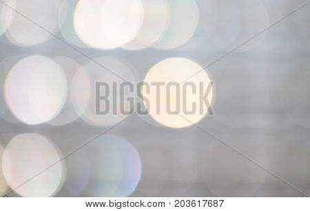 The Abstract Bokeh Of White Light Background.