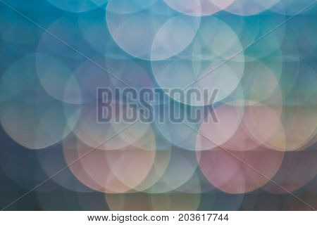 The Abstract Bokeh Of Blue Light Background.