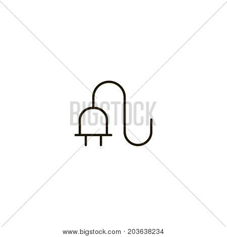 Outlet flat icon. Single high quality symbol of line electricity vector for web design or mobile app. Color sign of energy for design logo. Single pictogram on white background