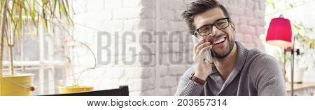 Man Talking On The Phone