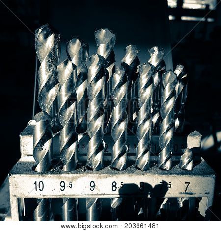 close up photo of drill bits .