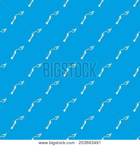 Welding torch pattern repeat seamless in blue color for any design. Vector geometric illustration