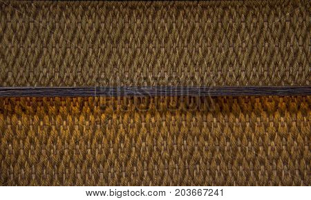 Background and texture of wicker by hemp rope.